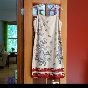 Liz Claiborne Lizwear Floral Cotton Sundress Sz 10